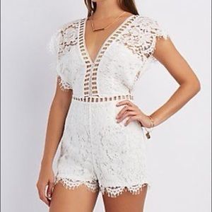 White Lace Playsuit/romper